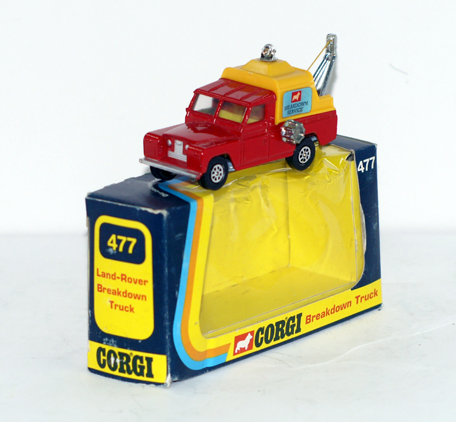 TOYS 477 LAND ROVER RED/ORANGE BREAKDOWN TRUCK MIB eBay