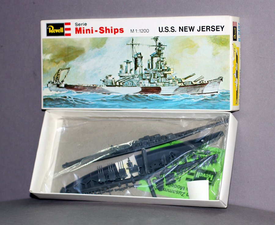 REVELL MODEL KIT H2407 NEW JERSEY BATTLESHIP MINI SHIPS SERIES 1/