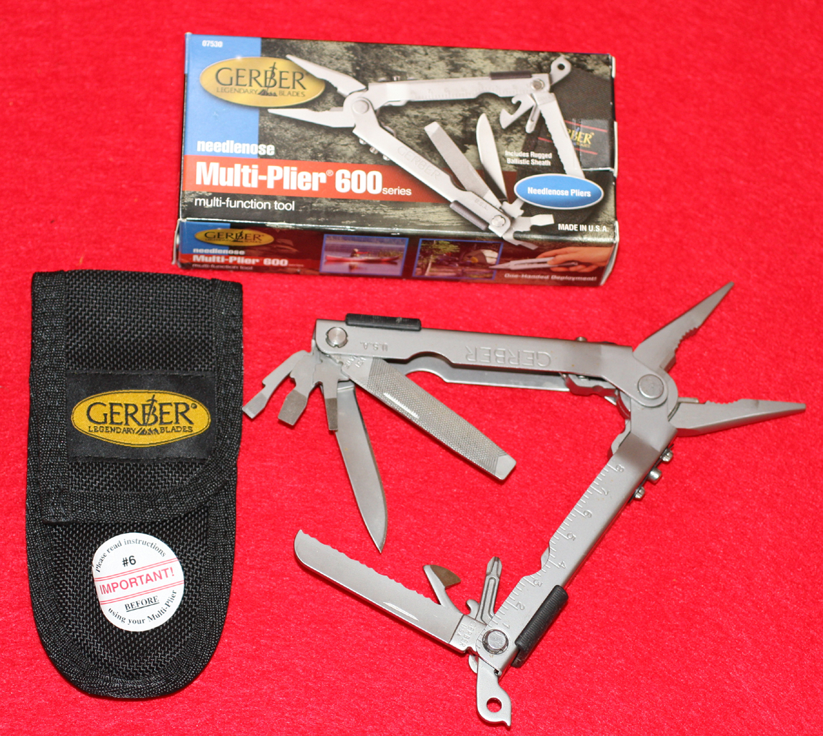 GERBER STAINLESS STEEL MULTI TOOL NEEDLE NOSE MULTI PLIER 07530 NOS