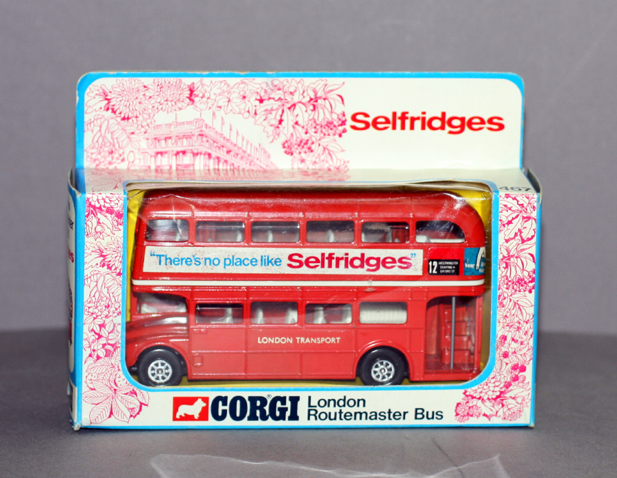 ORIGINAL 1977 UK MADE TOYS 467 LONDON ROUTEMASTER BUS SELFRIDGES MIB eBay